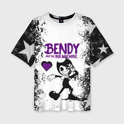 Женская футболка оверсайз HEART BENDY AND THE INK MACHINE