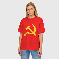 Футболка оверсайз женская Красный Советский союз, цвет: 3D-принт — фото 2