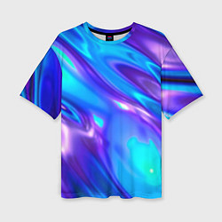 Футболка оверсайз женская Neon Holographic, цвет: 3D-принт