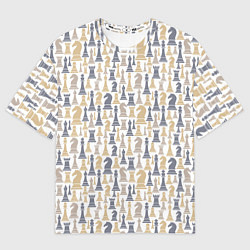 Женская футболка оверсайз Шахматы фигуры