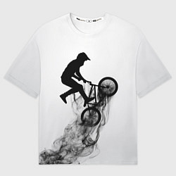 Футболка оверсайз женская ВЕЛОСПОРТ BMX Racing, цвет: 3D-принт