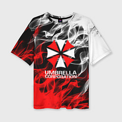 Женская футболка оверсайз Umbrella Corporation Fire