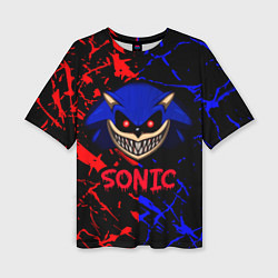 Футболка оверсайз женская SONIC EXE DARK SONIC, цвет: 3D-принт