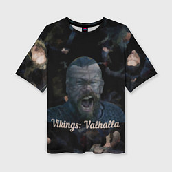 Женская футболка оверсайз Викинги: Вальхалла