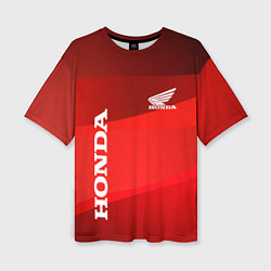 Женская футболка оверсайз Honda - Red