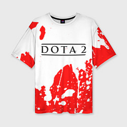 Женская футболка оверсайз DOTA 2 Краски