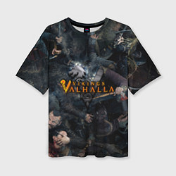 Женская футболка оверсайз В пылу битвы: Викинги: Вальхалла