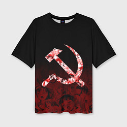 Женская футболка оверсайз СССР АХЕГАО USSR AHEGAO