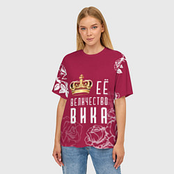 Футболка оверсайз женская Её величество Прекрасная Виктория, цвет: 3D-принт — фото 2