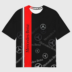 Футболка оверсайз женская Mercedes Паттерн, цвет: 3D-принт