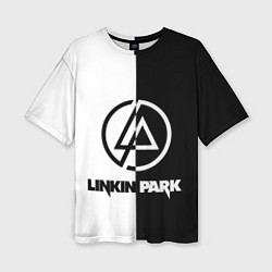 Женская футболка оверсайз Linkin Park ЧБ