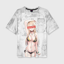 Женская футболка оверсайз Senpai Kitagawa Manga