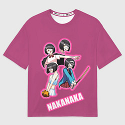 Футболка оверсайз женская Наканака, цвет: 3D-принт