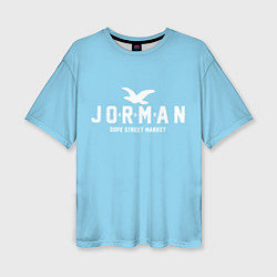 Женская футболка оверсайз Узор Sky Blue Jorman Air Dope Street Market