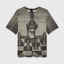 Женская футболка оверсайз Старинные шахматы