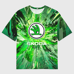 Футболка оверсайз женская SKODA abstraction, цвет: 3D-принт