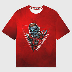 Женская футболка оверсайз Cyborg music