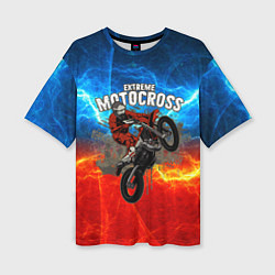 Женская футболка оверсайз Extreme Motocross