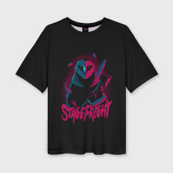 Женская футболка оверсайз Сова с топором Stage Fright