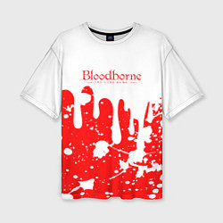 Женская футболка оверсайз BLOODBORNE брызги