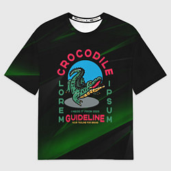Футболка оверсайз женская Crocodile Крокодил, цвет: 3D-принт