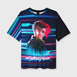Женская футболка оверсайз VI ВИ Cyberpunk2077