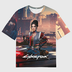 Футболка оверсайз женская Panam Cyberpunk2077, цвет: 3D-принт
