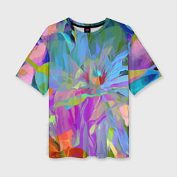 Женская футболка оверсайз Abstract color pattern Summer 2022