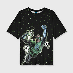Женская футболка оверсайз Космический защитник - Зеленый Фонарь