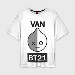 Женская футболка оверсайз BTS VAN BT21