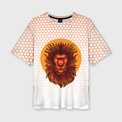 Женская футболка оверсайз Солнечный лев