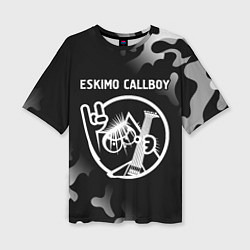 Женская футболка оверсайз Eskimo Callboy - КОТ - Камуфляж