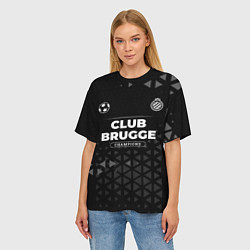 Футболка оверсайз женская Club Brugge Форма Champions, цвет: 3D-принт — фото 2