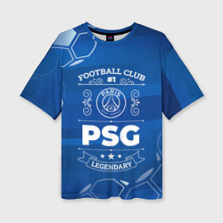 Футболка оверсайз женская PSG FC 1, цвет: 3D-принт