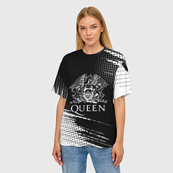 Футболка оверсайз женская Queen герб квин, цвет: 3D-принт — фото 2
