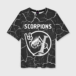 Футболка оверсайз женская Scorpions КОТ Трещины, цвет: 3D-принт