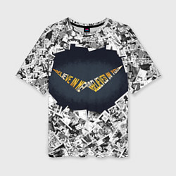 Футболка оверсайз женская Гуррен-Лаганн Верь в меня, который верит в тебя, цвет: 3D-принт