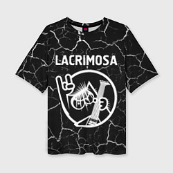 Футболка оверсайз женская Lacrimosa КОТ Трещины, цвет: 3D-принт