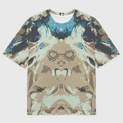 Футболка оверсайз женская Абстрактный графический узор, цветной, цвет: 3D-принт