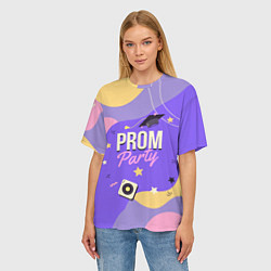 Футболка оверсайз женская Prom party, цвет: 3D-принт — фото 2