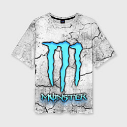 Футболка оверсайз женская MONSTER WHITE БЕЛЫЙ МОНСТР, цвет: 3D-принт