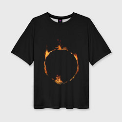 Женская футболка оверсайз Знак тьмы из Dark Souls