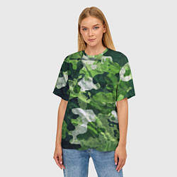 Футболка оверсайз женская Camouflage Pattern Камуфляж Паттерн, цвет: 3D-принт — фото 2