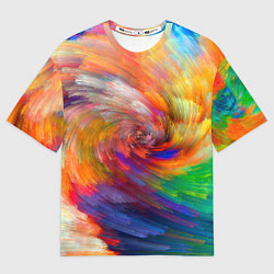 Женская футболка оверсайз MULTICOLORED SWIRLS