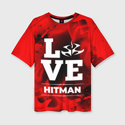 Женская футболка оверсайз Hitman Love Классика