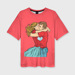 Женская футболка оверсайз COUPLE IN LOVE