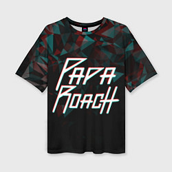 Футболка оверсайз женская Papa roach Glitch Big Logo, цвет: 3D-принт