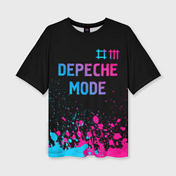 Футболка оверсайз женская Depeche Mode Neon Gradient, цвет: 3D-принт