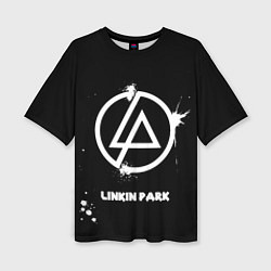 Футболка оверсайз женская Linkin Park логотип краской, цвет: 3D-принт