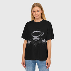 Футболка оверсайз женская Black Metal Coffee, цвет: 3D-принт — фото 2